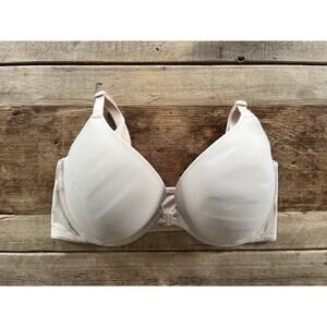 Victoria's Secret PINK Smooth Beige 32DD Wear Everywhere Push Up Front Close Bra